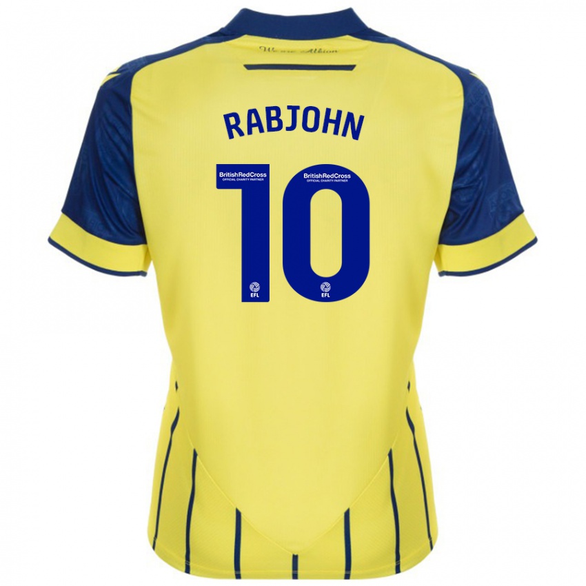 Niño Camiseta Olivia Rabjohn #10 Amarillo Azul 2ª Equipación 2024/25 La Camisa Perú