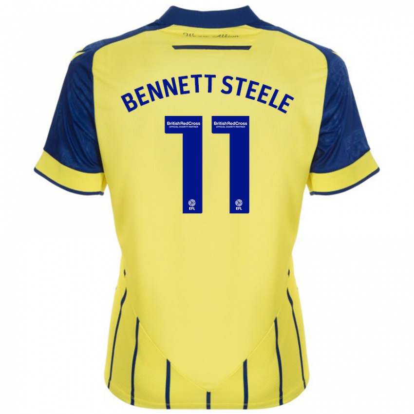 Niño Camiseta Lizzie Bennett-Steele #11 Amarillo Azul 2ª Equipación 2024/25 La Camisa Perú