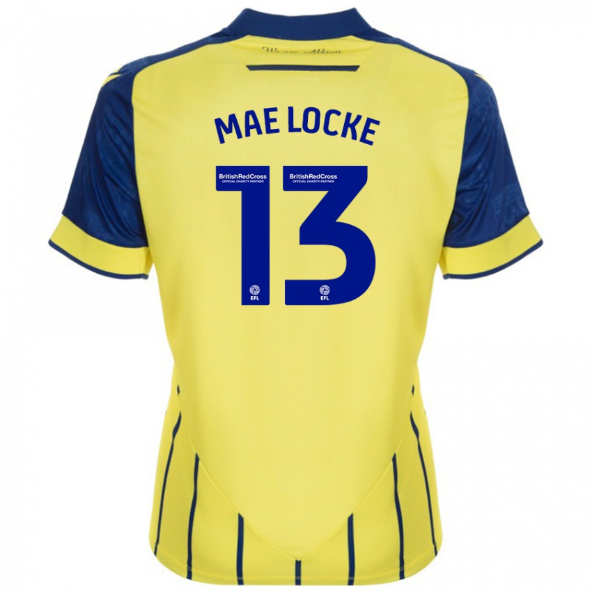 Niño Camiseta Ellie Mae Locke #13 Amarillo Azul 2ª Equipación 2024/25 La Camisa Perú