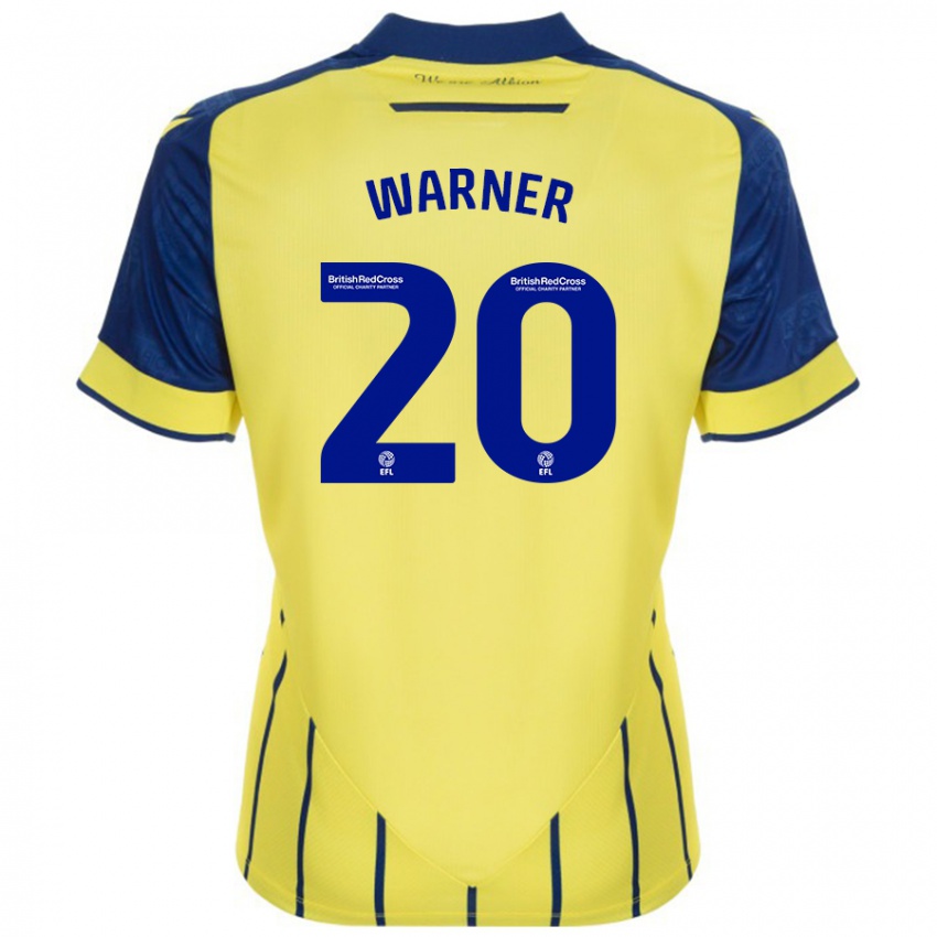 Niño Camiseta Phoebe Warner #20 Amarillo Azul 2ª Equipación 2024/25 La Camisa Perú