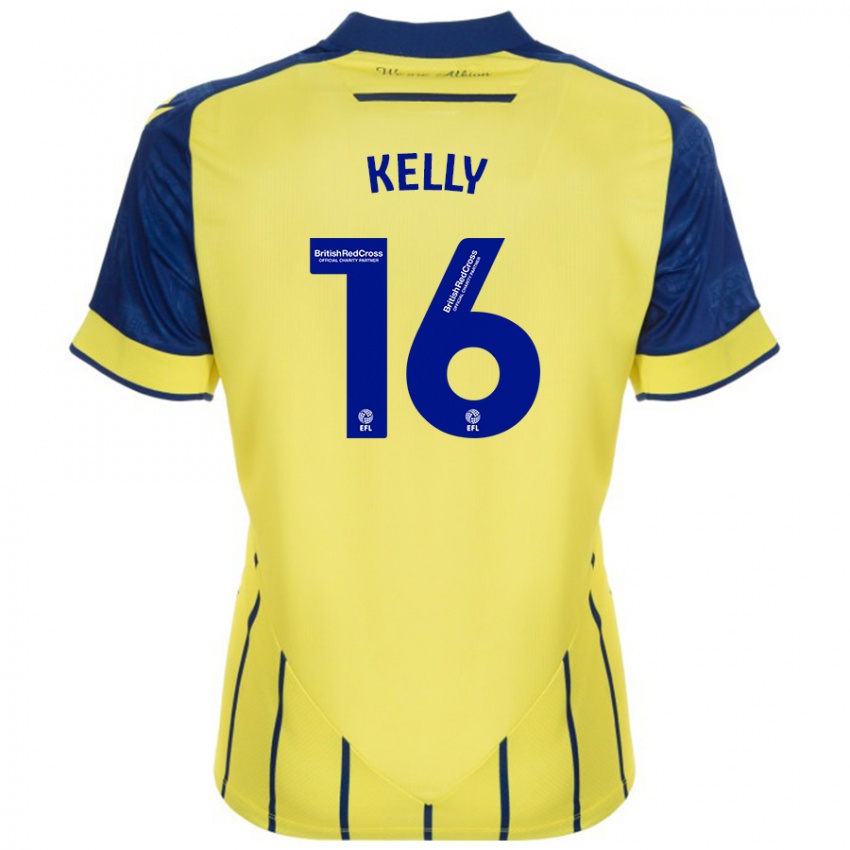 Niño Camiseta Martin Kelly #16 Amarillo Azul 2ª Equipación 2024/25 La Camisa Perú