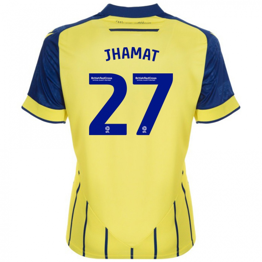 Niño Camiseta Simran Jhamat #27 Amarillo Azul 2ª Equipación 2024/25 La Camisa Perú