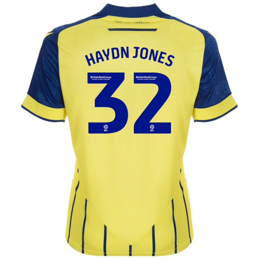 Niño Camiseta Mackenzie Haydn-Jones #32 Amarillo Azul 2ª Equipación 2024/25 La Camisa Perú