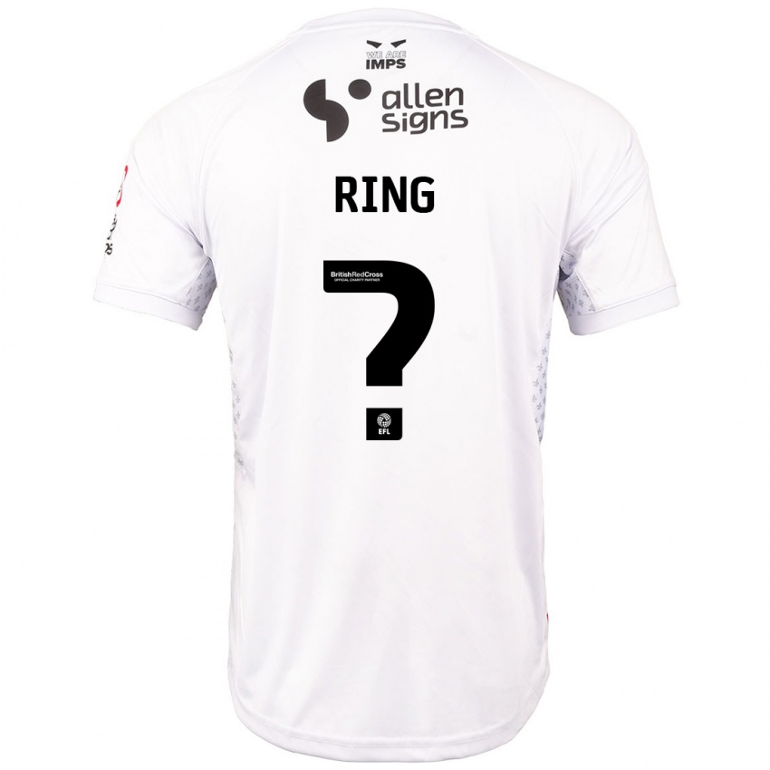 Niño Camiseta Erik Ring #0 Rojo Blanco 2ª Equipación 2024/25 La Camisa Perú