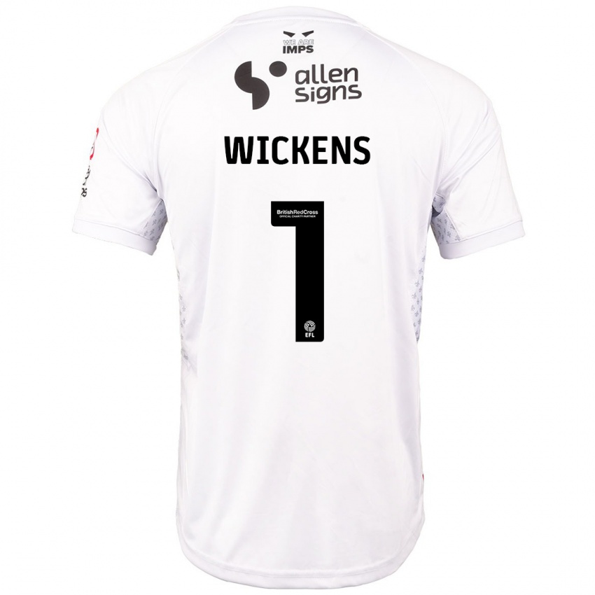 Niño Camiseta George Wickens #1 Rojo Blanco 2ª Equipación 2024/25 La Camisa Perú