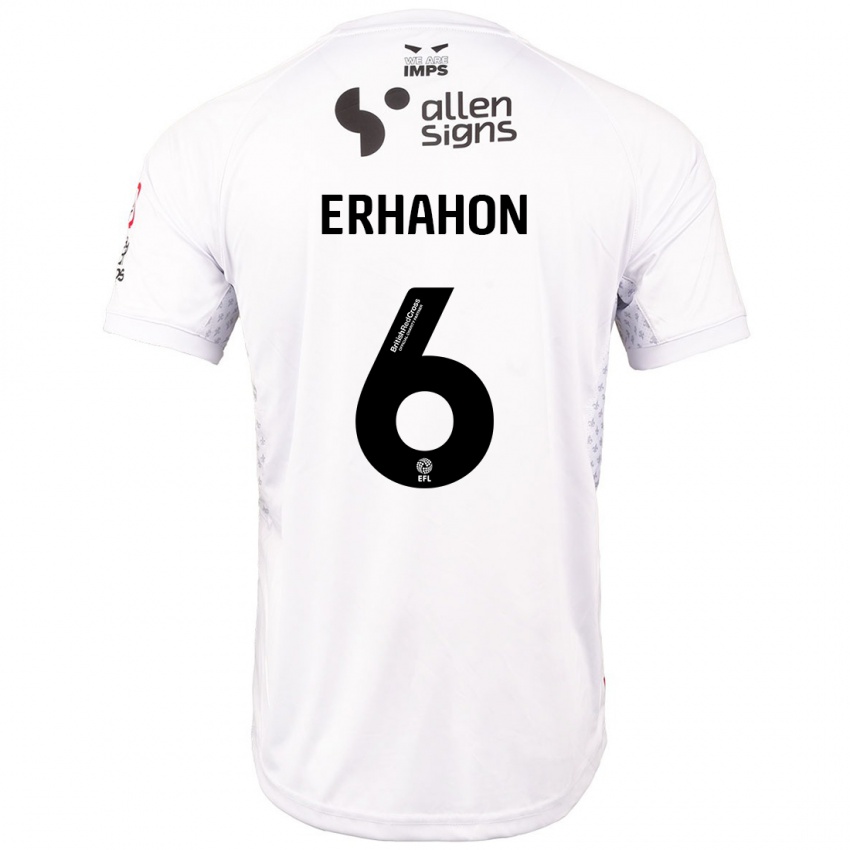 Niño Camiseta Ethan Erhahon #6 Rojo Blanco 2ª Equipación 2024/25 La Camisa Perú