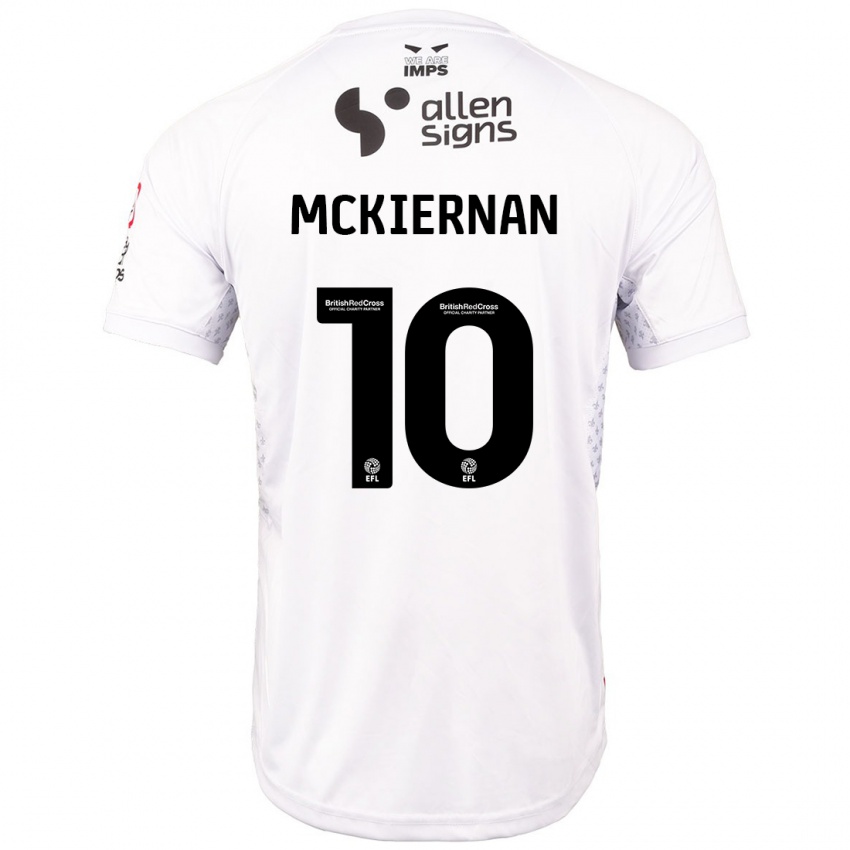 Niño Camiseta Jj Mckiernan #10 Rojo Blanco 2ª Equipación 2024/25 La Camisa Perú