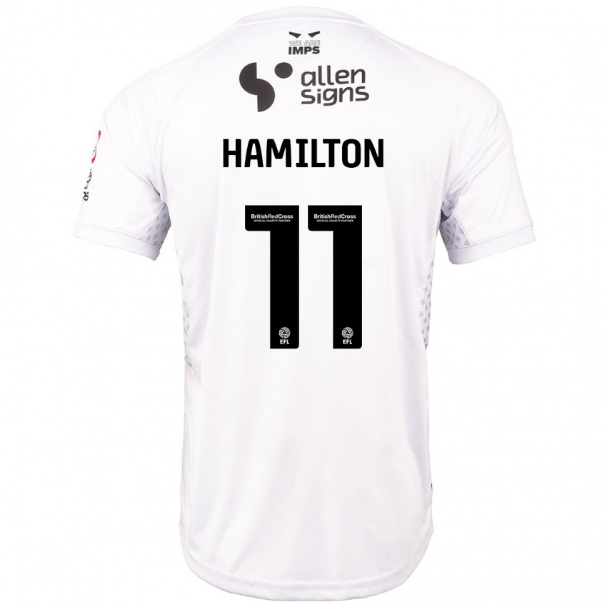 Niño Camiseta Ethan Hamilton #11 Rojo Blanco 2ª Equipación 2024/25 La Camisa Perú