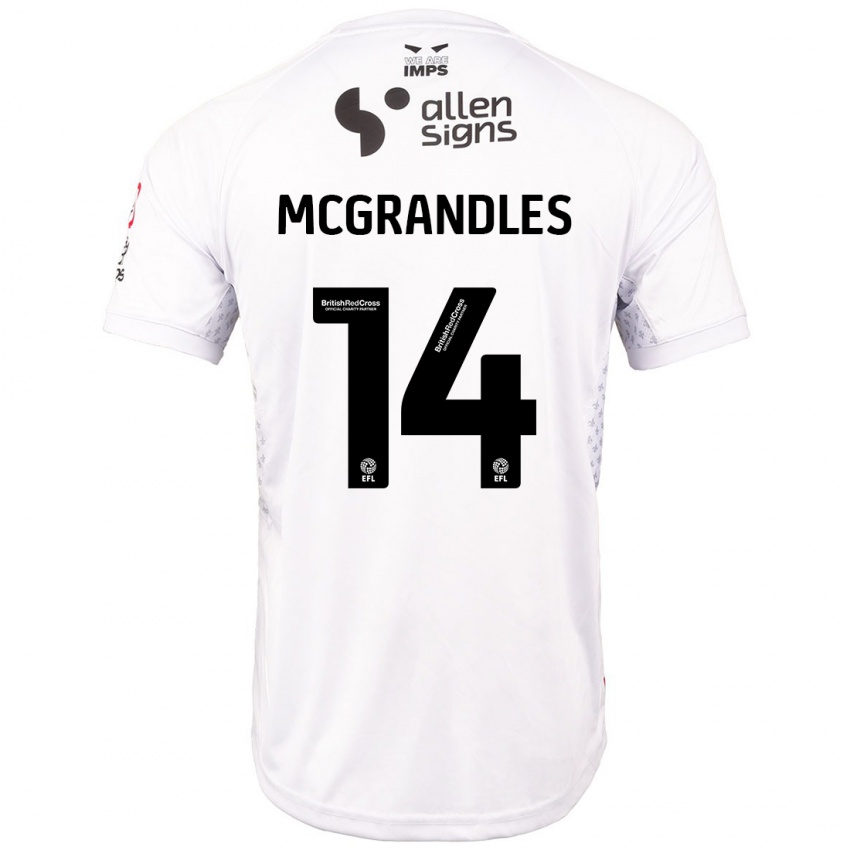 Niño Camiseta Conor Mcgrandles #14 Rojo Blanco 2ª Equipación 2024/25 La Camisa Perú