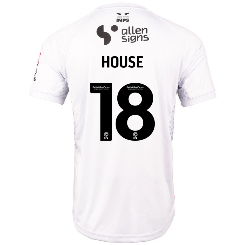 Niño Camiseta Ben House #18 Rojo Blanco 2ª Equipación 2024/25 La Camisa Perú