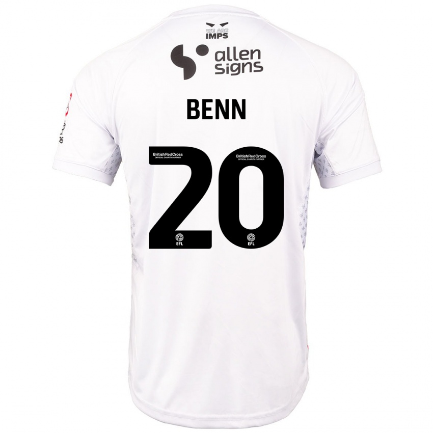 Niño Camiseta Jay Benn #20 Rojo Blanco 2ª Equipación 2024/25 La Camisa Perú