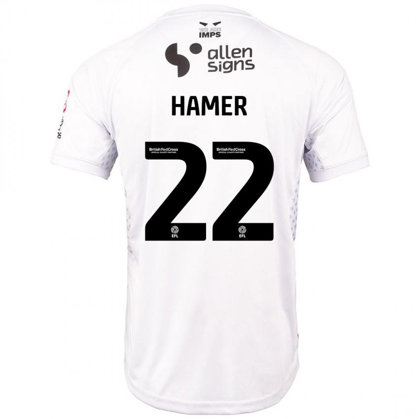 Niño Camiseta Tom Hamer #22 Rojo Blanco 2ª Equipación 2024/25 La Camisa Perú