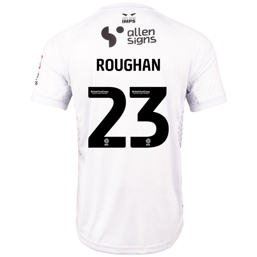 Niño Camiseta Sean Roughan #23 Rojo Blanco 2ª Equipación 2024/25 La Camisa Perú