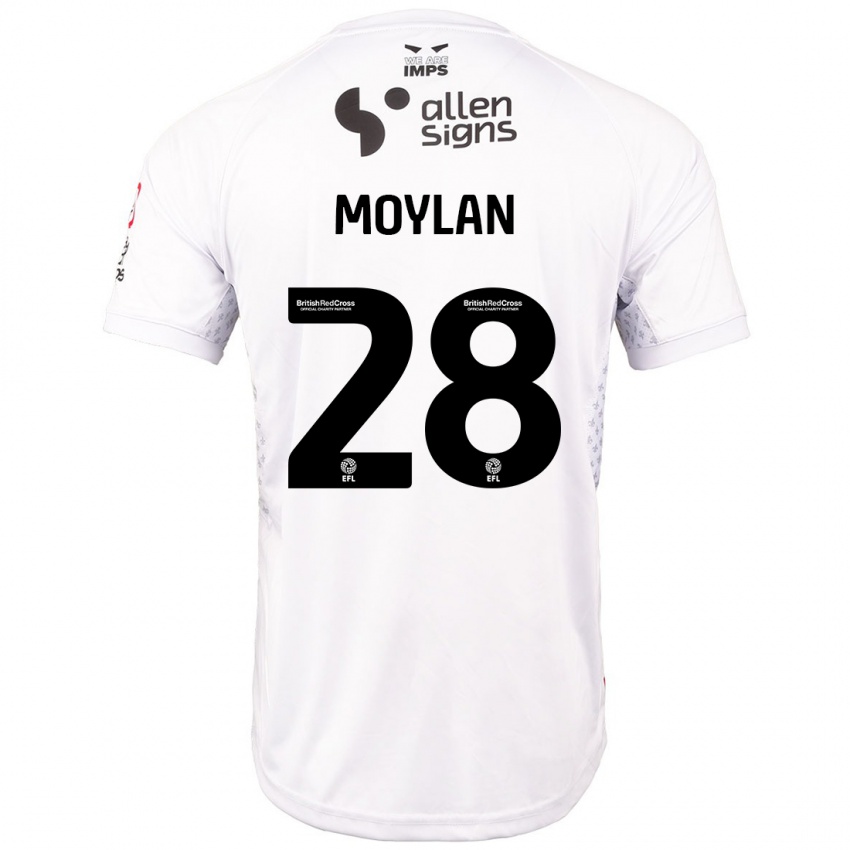 Niño Camiseta Jack Moylan #28 Rojo Blanco 2ª Equipación 2024/25 La Camisa Perú