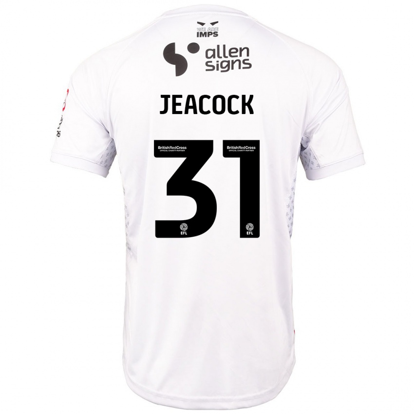 Niño Camiseta Zach Jeacock #31 Rojo Blanco 2ª Equipación 2024/25 La Camisa Perú