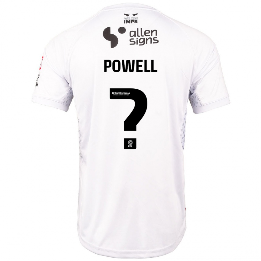 Niño Camiseta Darryl Powell #0 Rojo Blanco 2ª Equipación 2024/25 La Camisa Perú