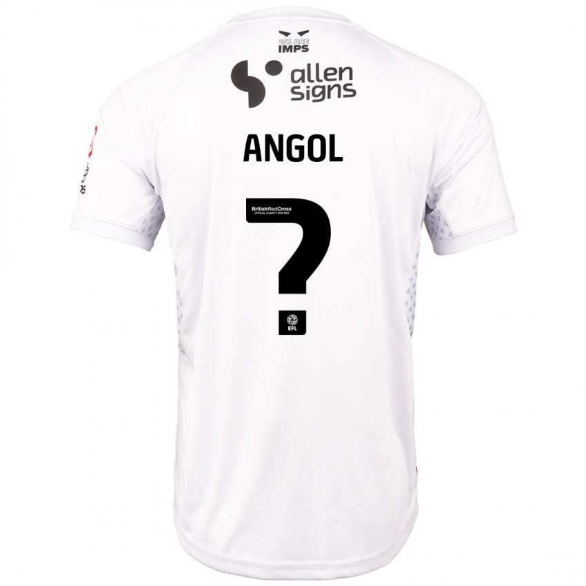 Niño Camiseta Mekhi Angol #0 Rojo Blanco 2ª Equipación 2024/25 La Camisa Perú