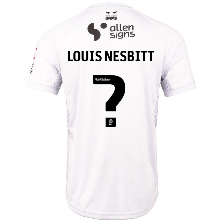 Niño Camiseta Louis Nesbitt #0 Rojo Blanco 2ª Equipación 2024/25 La Camisa Perú