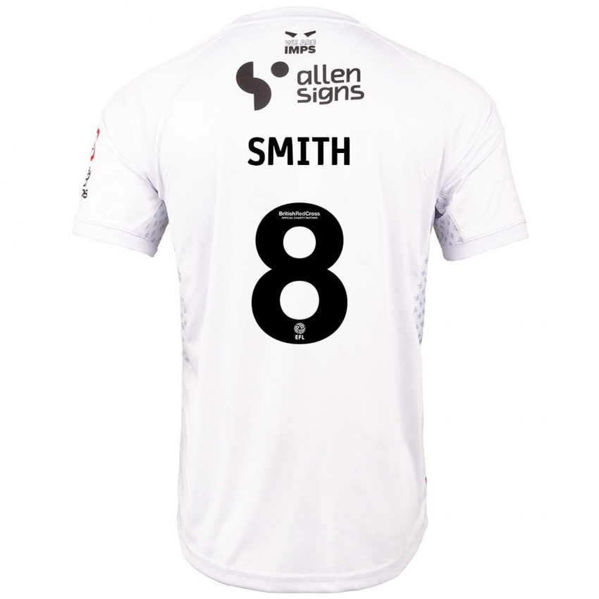 Niño Camiseta Alistair Smith #8 Rojo Blanco 2ª Equipación 2024/25 La Camisa Perú