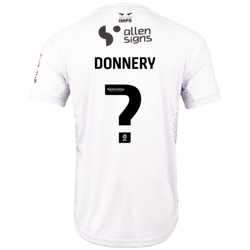 Niño Camiseta Julian Donnery #0 Rojo Blanco 2ª Equipación 2024/25 La Camisa Perú