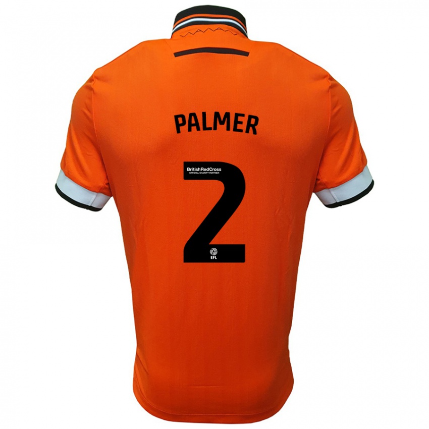 Niño Camiseta Liam Palmer #2 Naranja Blanco 2ª Equipación 2024/25 La Camisa Perú