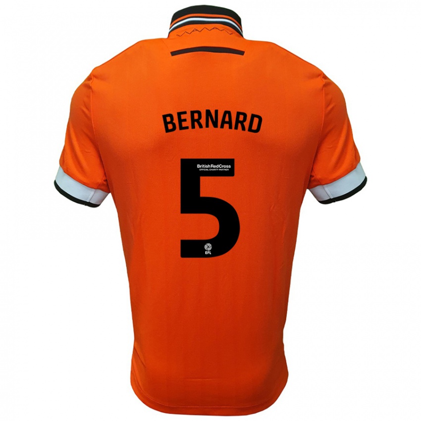 Niño Camiseta Di'shon Bernard #5 Naranja Blanco 2ª Equipación 2024/25 La Camisa Perú