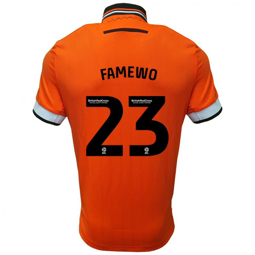 Niño Camiseta Akin Famewo #23 Naranja Blanco 2ª Equipación 2024/25 La Camisa Perú