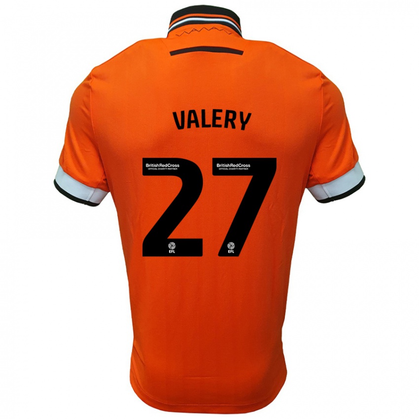 Niño Camiseta Yan Valery #27 Naranja Blanco 2ª Equipación 2024/25 La Camisa Perú