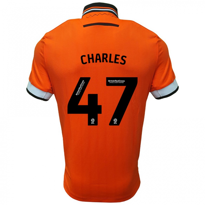 Niño Camiseta Pierce Charles #47 Naranja Blanco 2ª Equipación 2024/25 La Camisa Perú