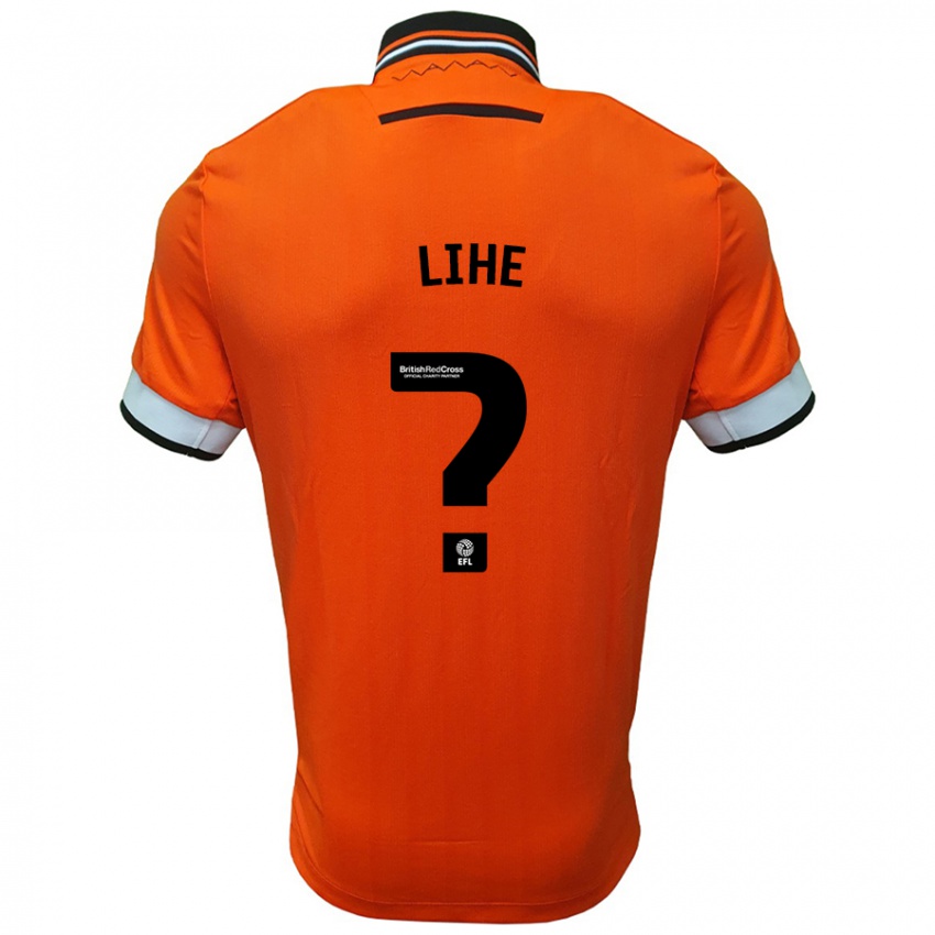 Niño Camiseta Harris Lihe #0 Naranja Blanco 2ª Equipación 2024/25 La Camisa Perú