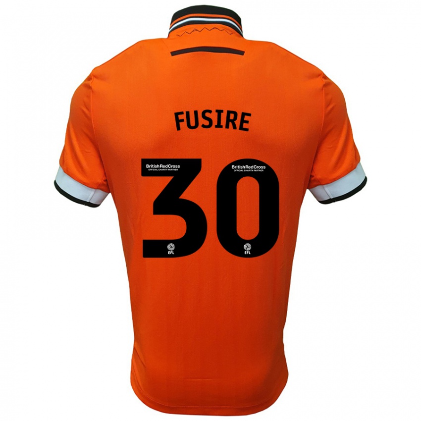 Niño Camiseta Sean Fusire #30 Naranja Blanco 2ª Equipación 2024/25 La Camisa Perú