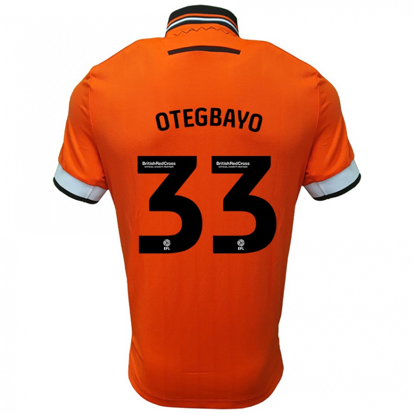 Niño Camiseta Gabriel Otegbayo #33 Naranja Blanco 2ª Equipación 2024/25 La Camisa Perú