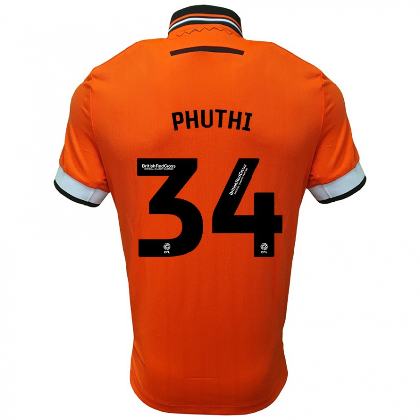 Niño Camiseta Joey Phuthi #34 Naranja Blanco 2ª Equipación 2024/25 La Camisa Perú