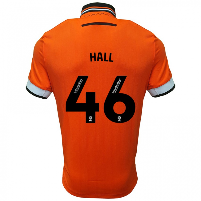 Niño Camiseta Jack Hall #46 Naranja Blanco 2ª Equipación 2024/25 La Camisa Perú