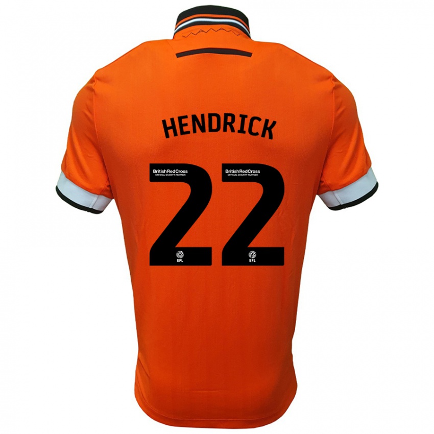 Niño Camiseta Jeff Hendrick #22 Naranja Blanco 2ª Equipación 2024/25 La Camisa Perú