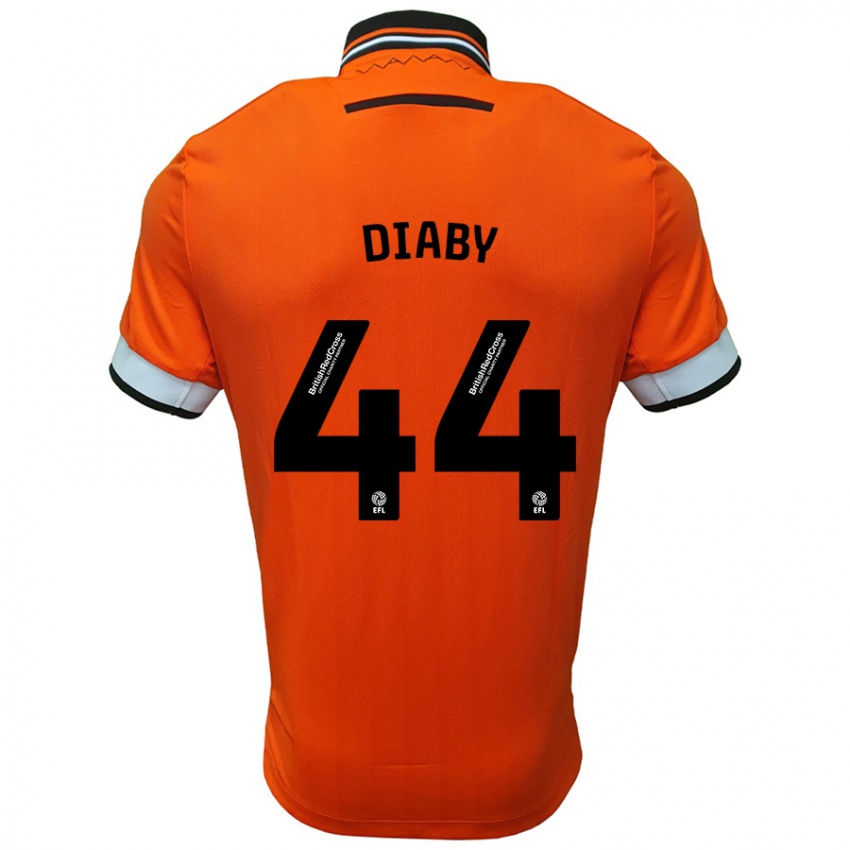 Niño Camiseta Momo Diaby #44 Naranja Blanco 2ª Equipación 2024/25 La Camisa Perú