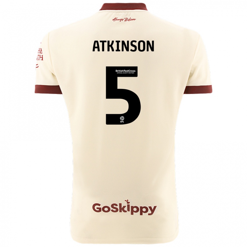 Niño Camiseta Rob Atkinson #5 Crema Blanco 2ª Equipación 2024/25 La Camisa Perú