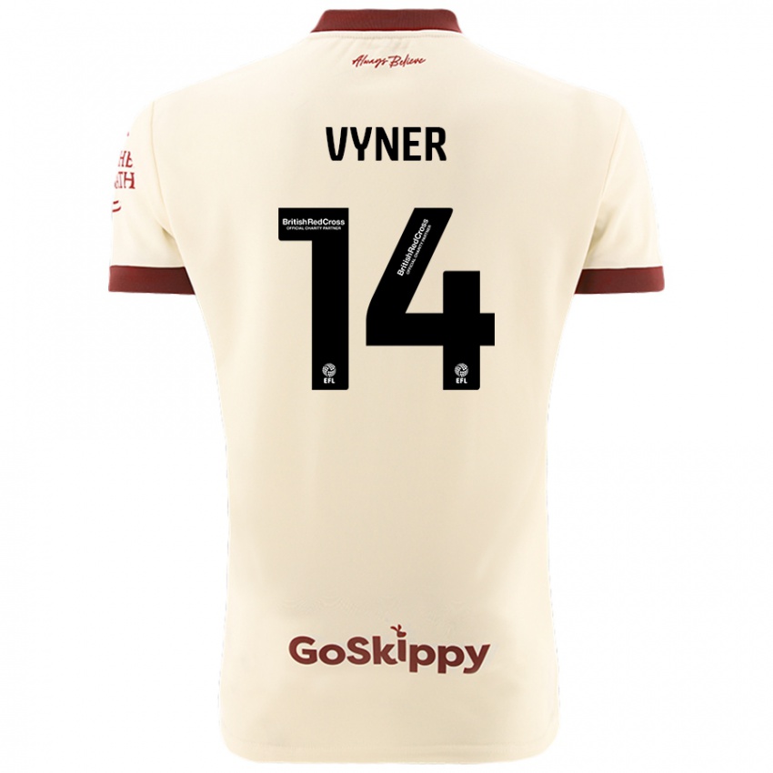 Niño Camiseta Zak Vyner #14 Crema Blanco 2ª Equipación 2024/25 La Camisa Perú