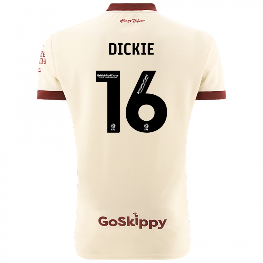 Niño Camiseta Rob Dickie #16 Crema Blanco 2ª Equipación 2024/25 La Camisa Perú