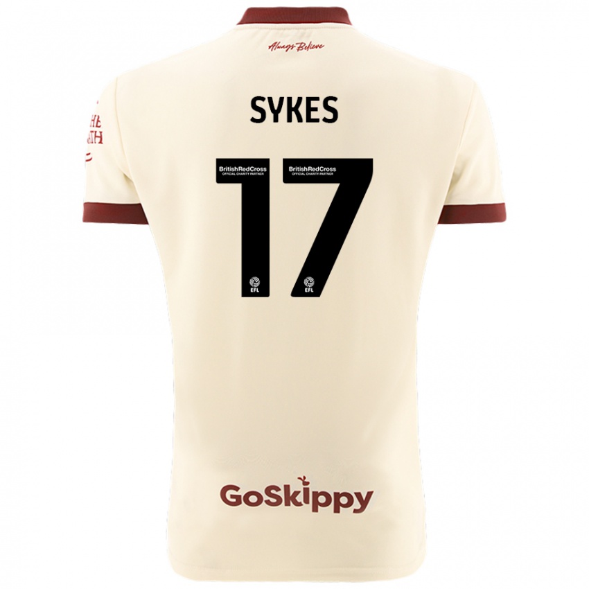 Niño Camiseta Mark Sykes #17 Crema Blanco 2ª Equipación 2024/25 La Camisa Perú