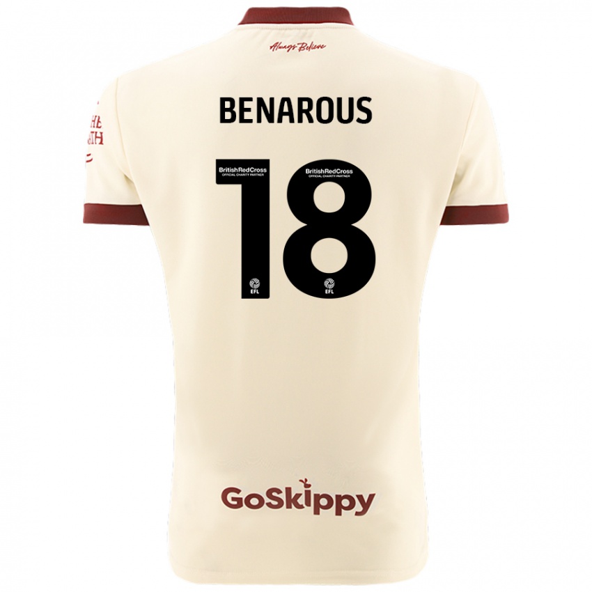 Niño Camiseta Ayman Benarous #18 Crema Blanco 2ª Equipación 2024/25 La Camisa Perú