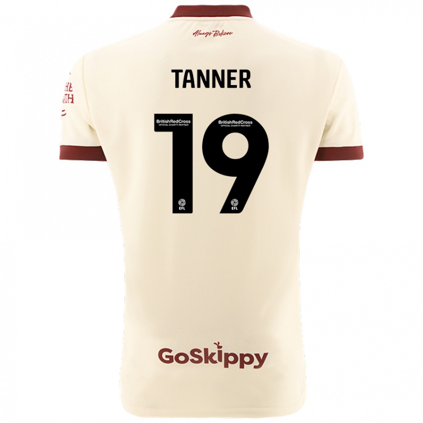 Niño Camiseta George Tanner #19 Crema Blanco 2ª Equipación 2024/25 La Camisa Perú