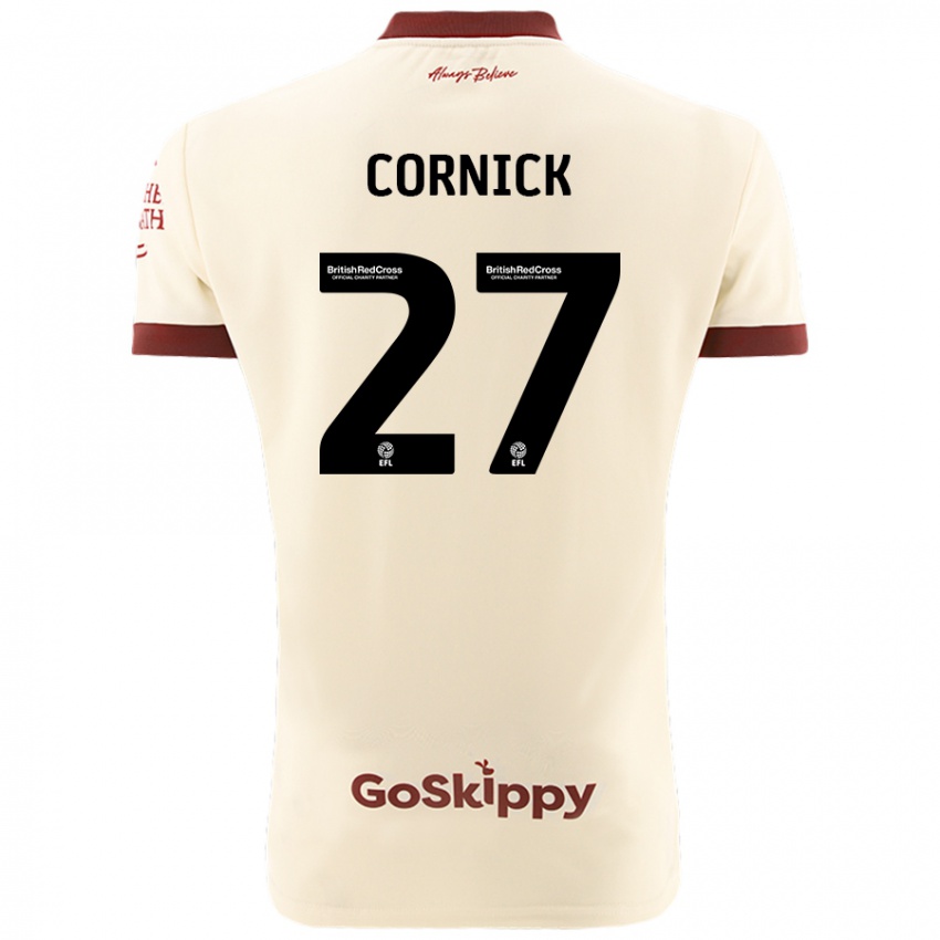 Niño Camiseta Harry Cornick #27 Crema Blanco 2ª Equipación 2024/25 La Camisa Perú