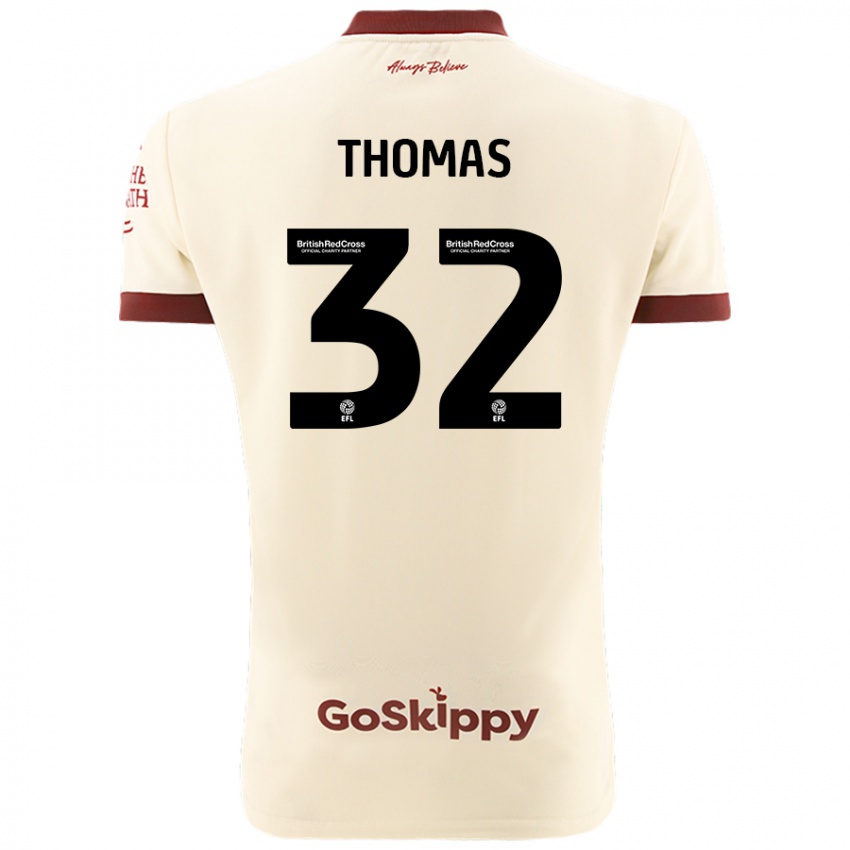 Niño Camiseta Lewis Thomas #32 Crema Blanco 2ª Equipación 2024/25 La Camisa Perú