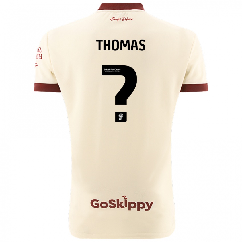 Niño Camiseta Olly Thomas #0 Crema Blanco 2ª Equipación 2024/25 La Camisa Perú