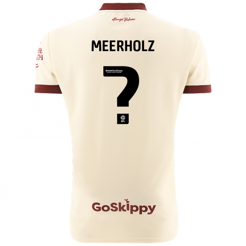 Niño Camiseta Jed Meerholz #0 Crema Blanco 2ª Equipación 2024/25 La Camisa Perú