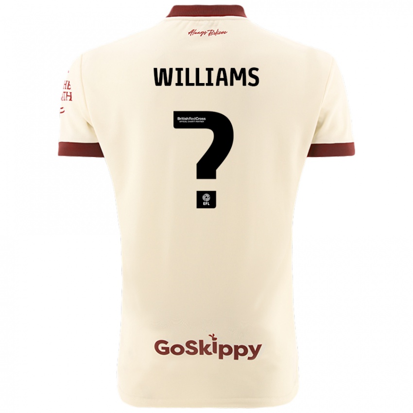 Niño Camiseta Ashton Williams #0 Crema Blanco 2ª Equipación 2024/25 La Camisa Perú