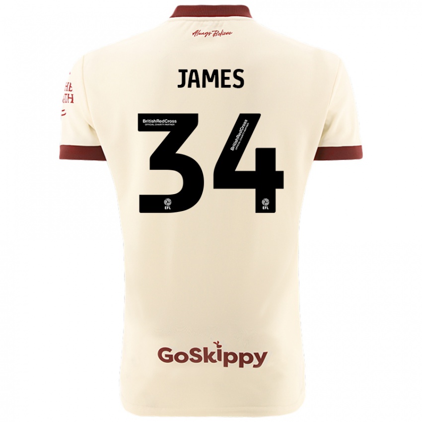 Niño Camiseta Joseph James #34 Crema Blanco 2ª Equipación 2024/25 La Camisa Perú