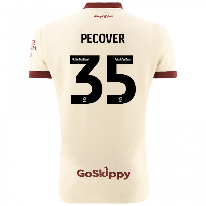 Niño Camiseta Leo Pecover #35 Crema Blanco 2ª Equipación 2024/25 La Camisa Perú