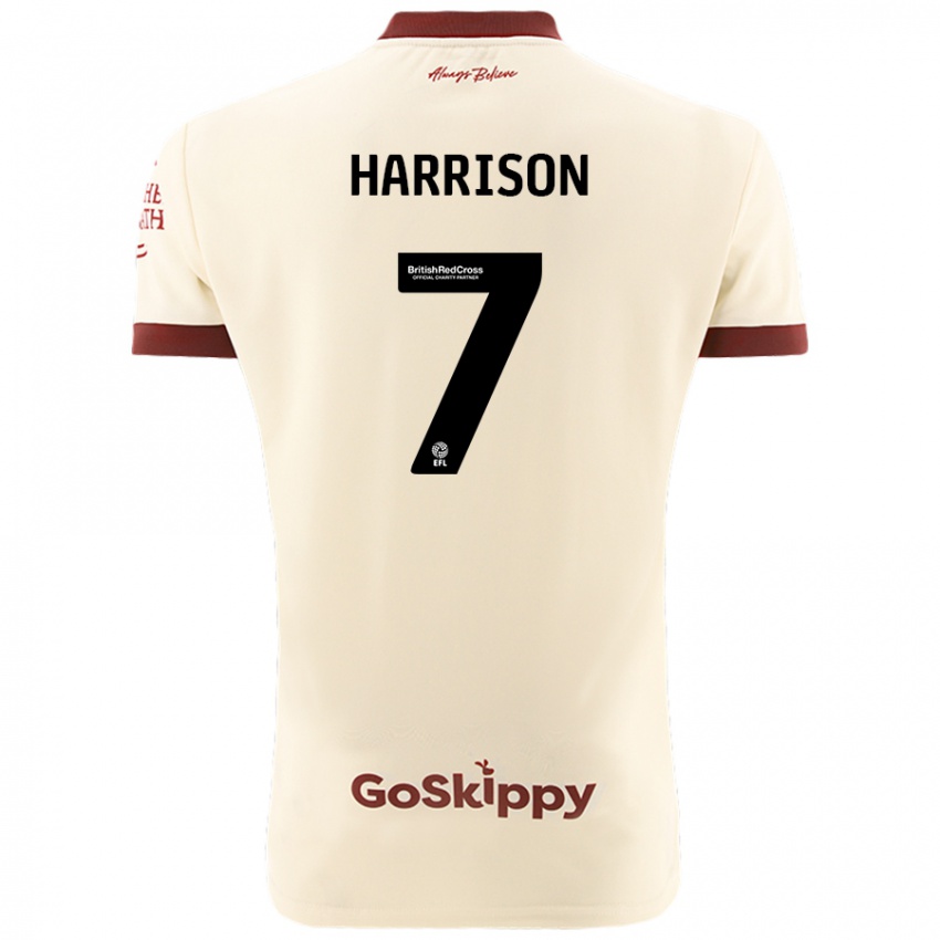 Niño Camiseta Abi Harrison #7 Crema Blanco 2ª Equipación 2024/25 La Camisa Perú